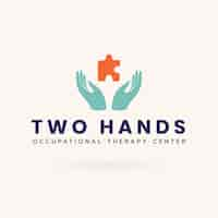 Free vector hand drawn flat design occupational therapy logo