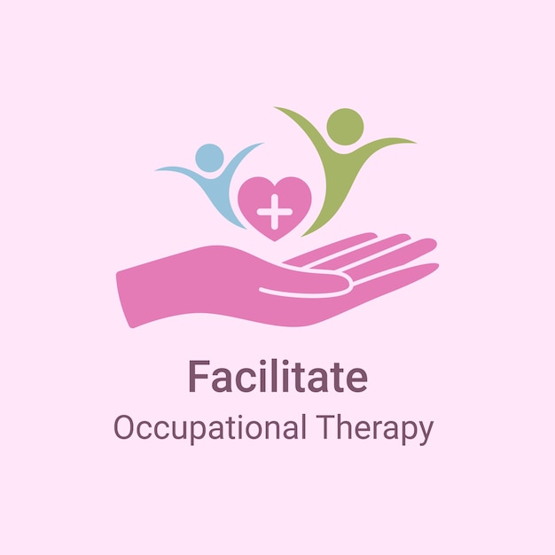 Hand drawn flat design occupational therapy logo