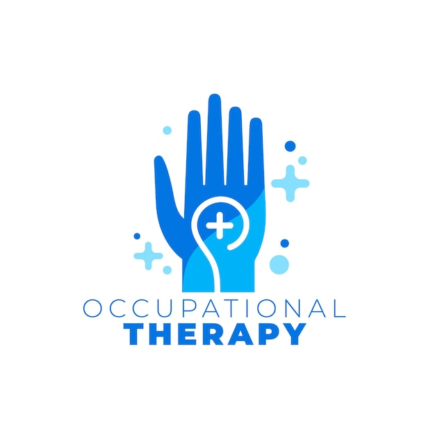 Hand drawn flat design occupational therapy logo