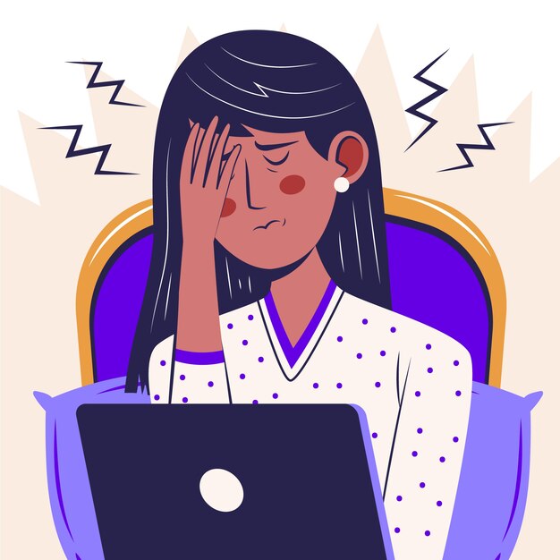 Hand drawn flat design overwhelmed people illustration