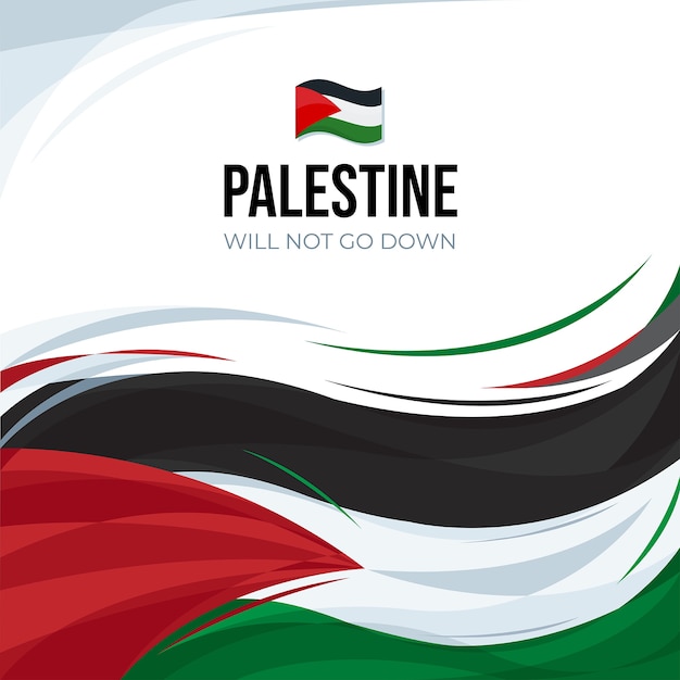 Free vector hand drawn flat design palestine background