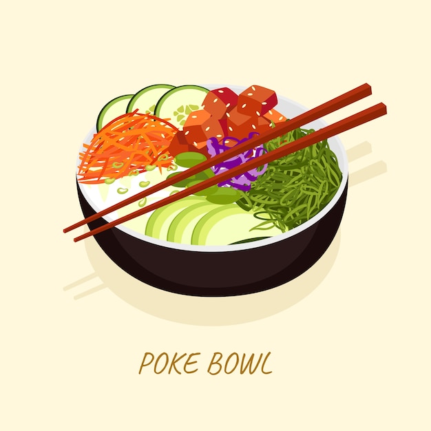 Free Vector hand drawn flat design poke illustration