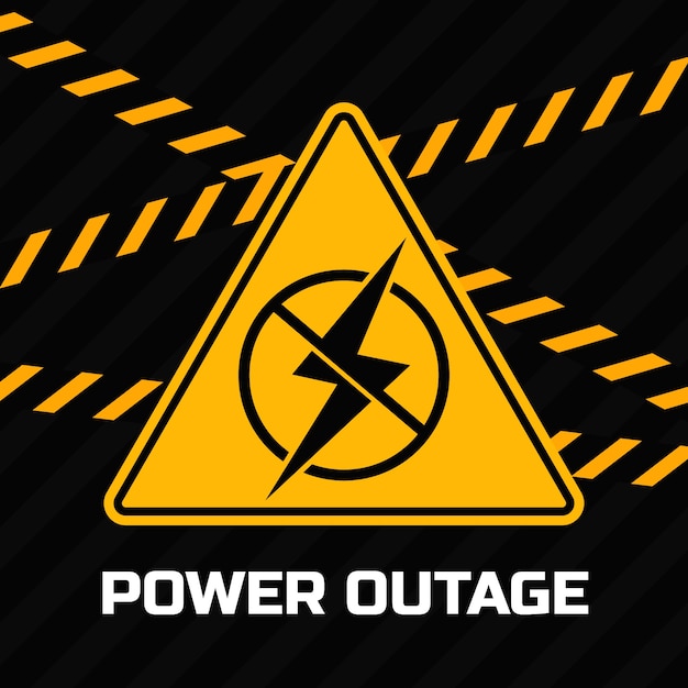 Free vector hand drawn flat design power outage background