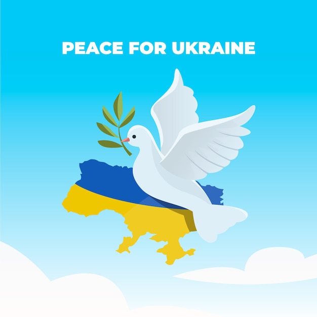 Free vector hand drawn flat design pray for ukraine illustration