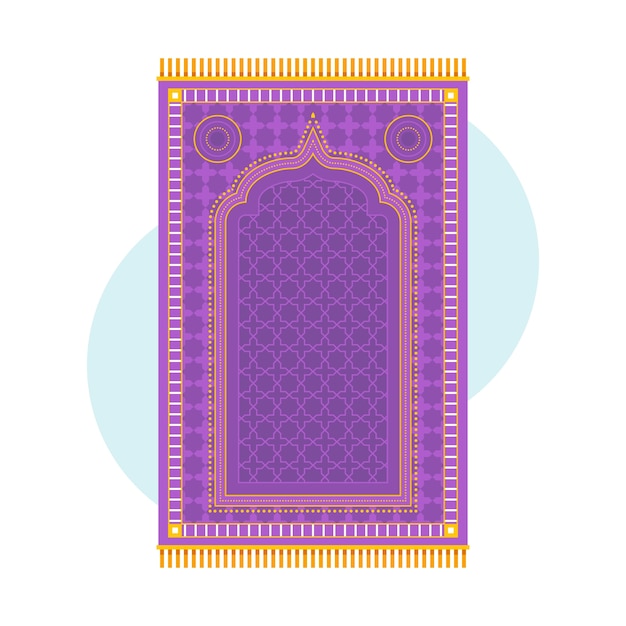 Free Vector hand drawn flat design prayer mat