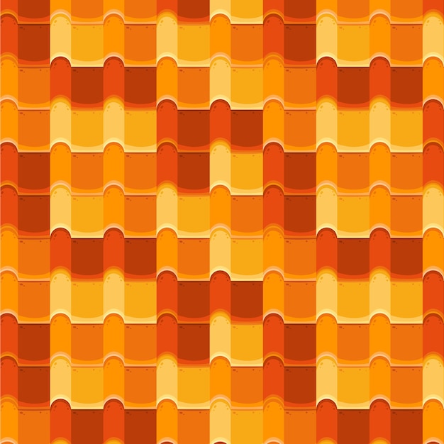 Hand drawn flat design roof tile pattern