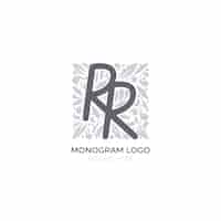 Free vector hand drawn flat design rr logo