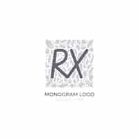 Free vector hand drawn flat design rx or xr logo