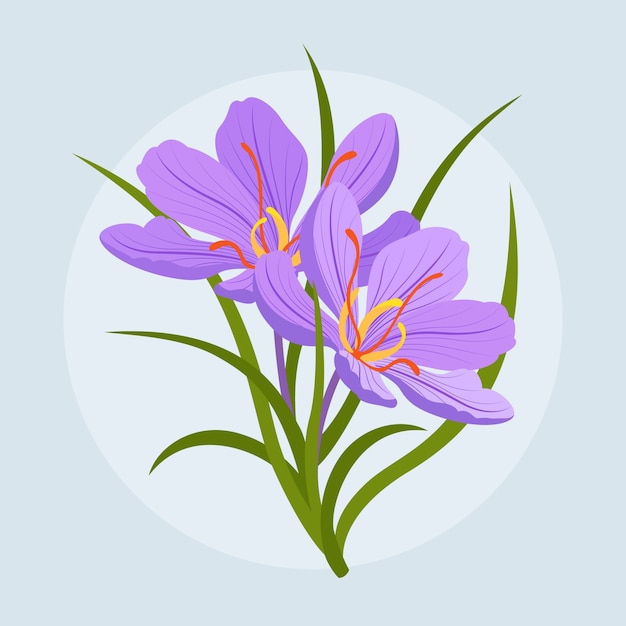 Free vector hand drawn flat design saffron