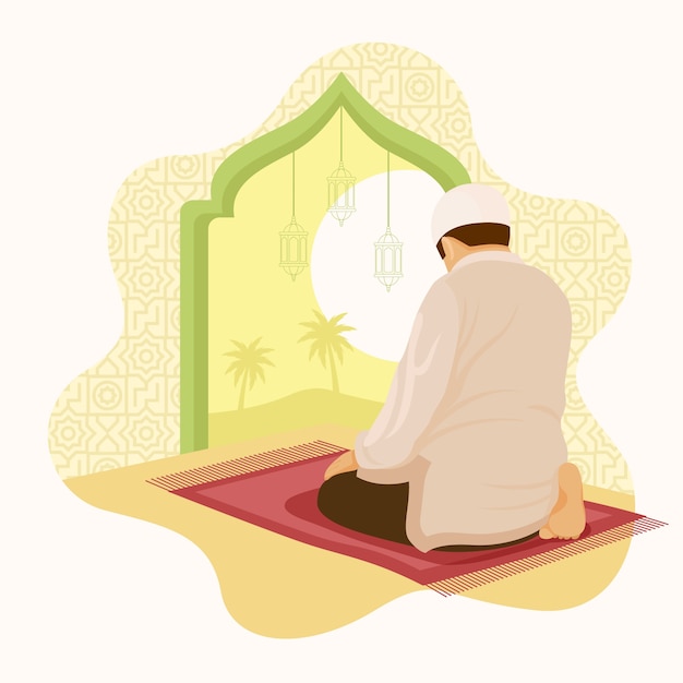 Hand drawn flat design salat illustration