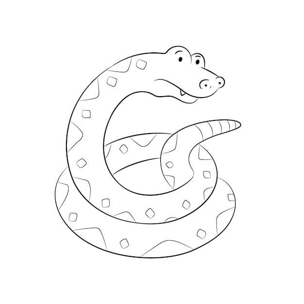 Free Vector hand drawn flat design snake outline