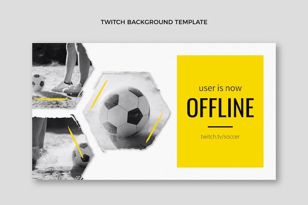 Free vector hand drawn flat design soccer template