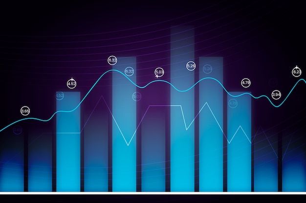 Hand drawn flat design stock market concept