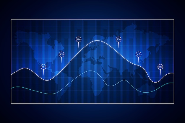 Hand drawn flat design stock market concept