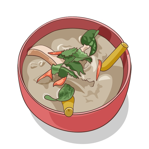 Free Vector hand drawn flat design thai food illustration