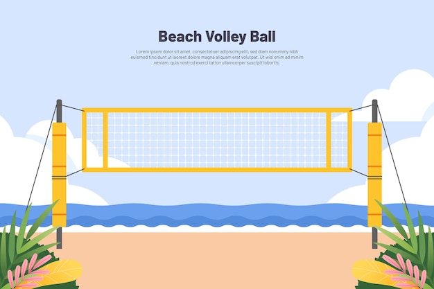 Free Vector hand drawn flat design volleyball illustration