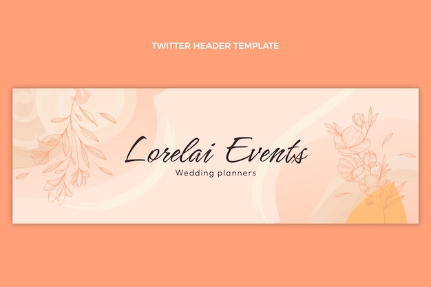 Hand drawn flat design wedding planner design template