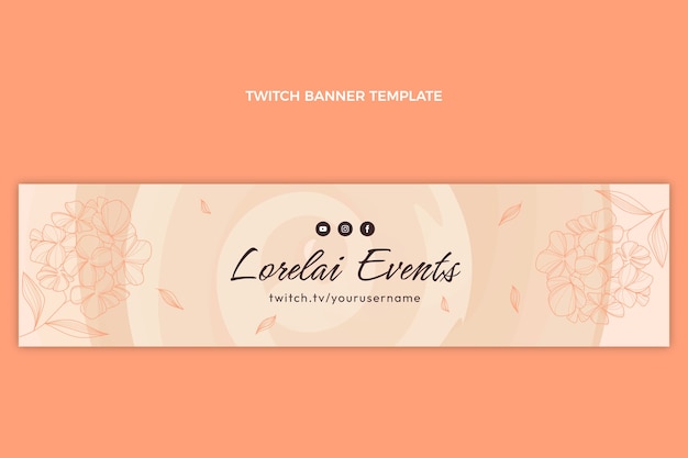 Hand drawn flat design wedding planner design template