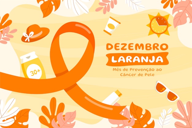 Free Vector hand drawn flat dezembro laranja illustration