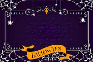 Free vector hand drawn flat halloween background