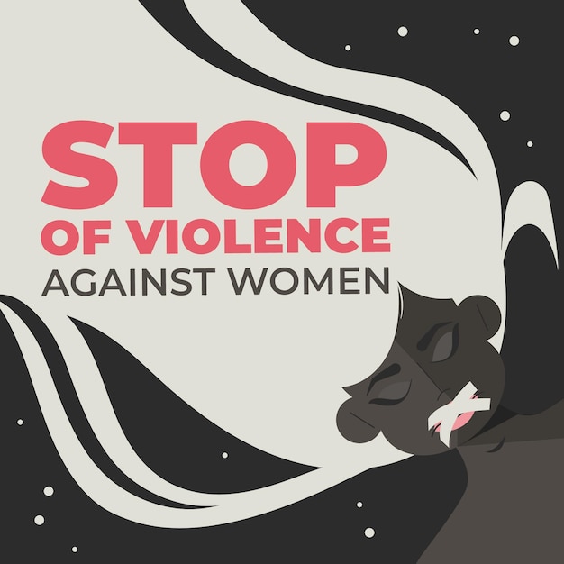 Free vector hand drawn flat international day for the elimination of violence against women background