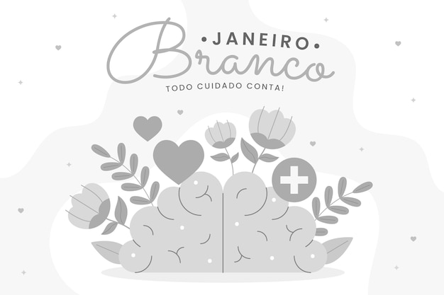 Free vector hand drawn flat janeiro branco illustration