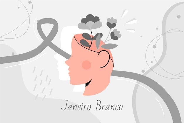 Hand drawn flat janeiro branco illustration