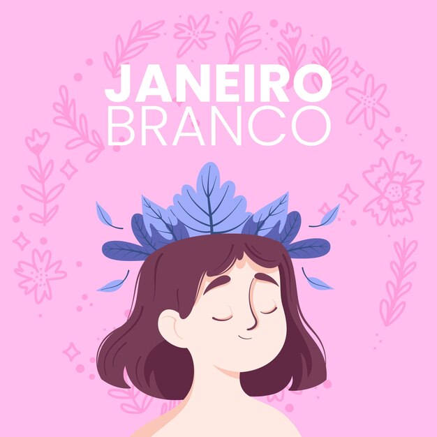 Hand drawn flat janeiro branco illustration