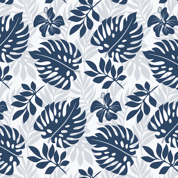 Hand drawn flat pattern summer duotone