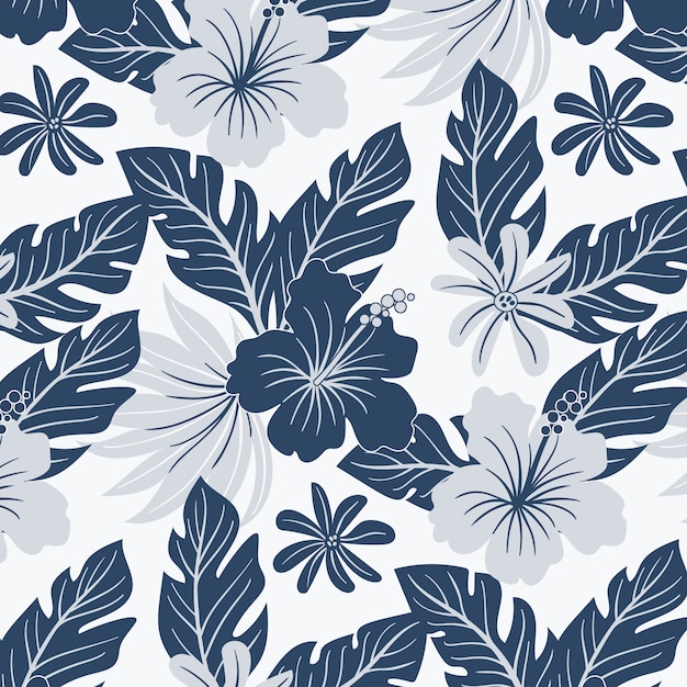 Hand drawn flat pattern summer duotone