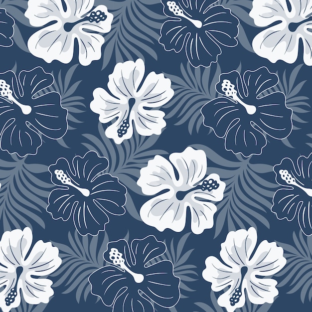 Hand drawn flat pattern summer duotone