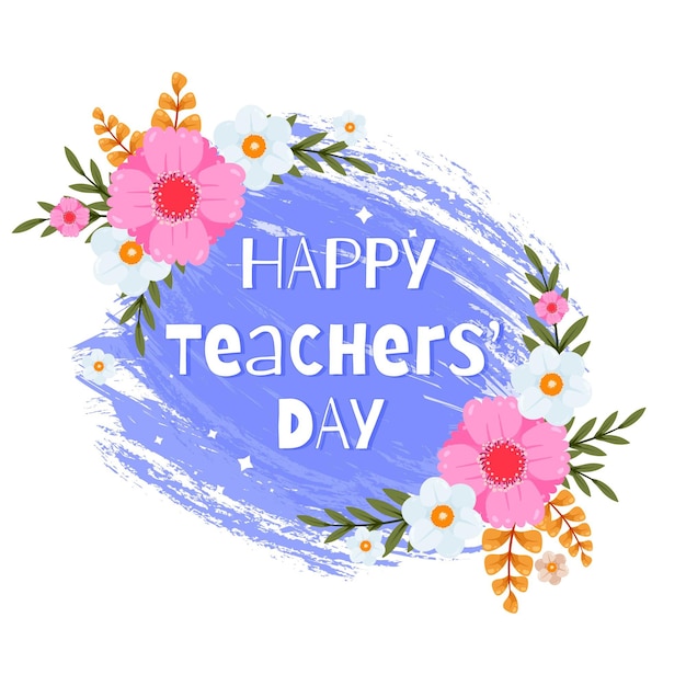 Free vector hand drawn flat teachers' day illustration