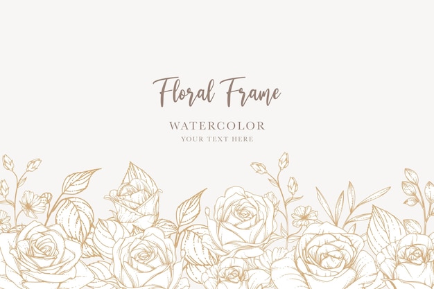 hand drawn floral background design