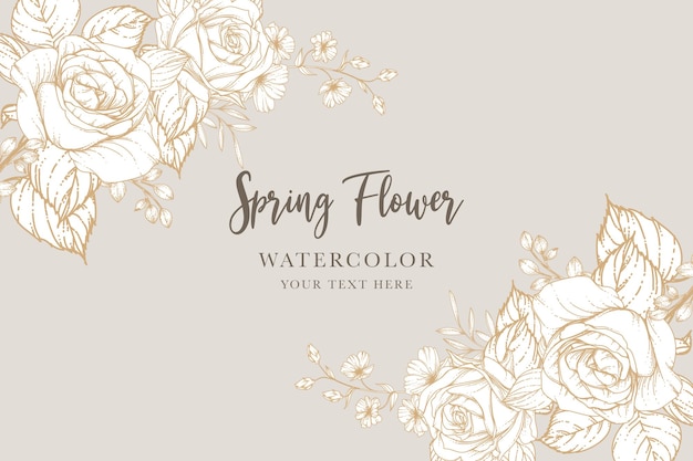 hand drawn floral background design