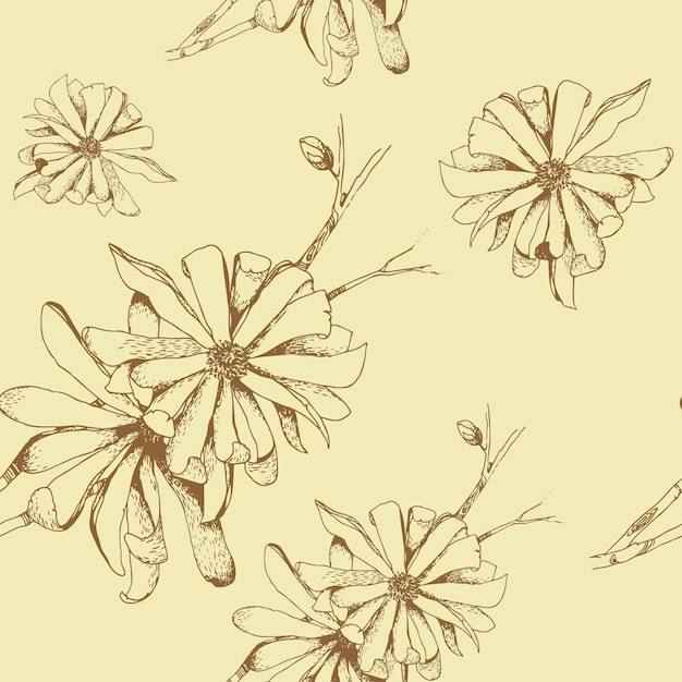 Hand drawn floral background