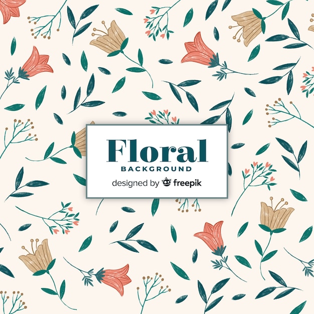 Free vector hand drawn floral background