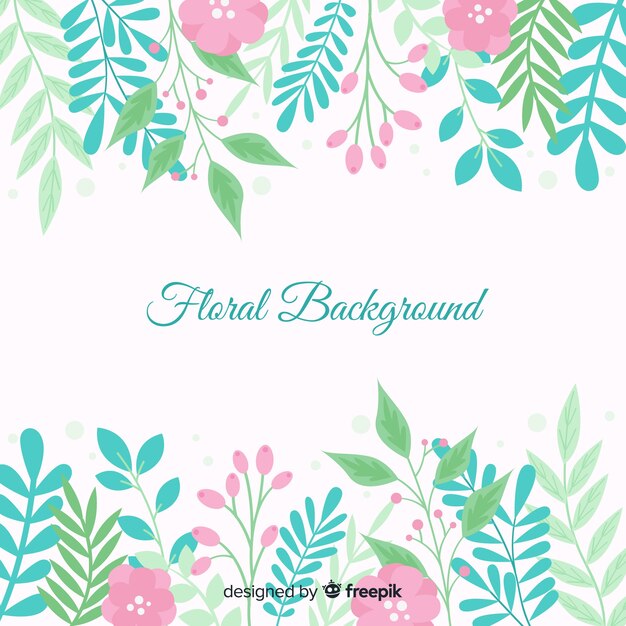 Hand drawn floral background