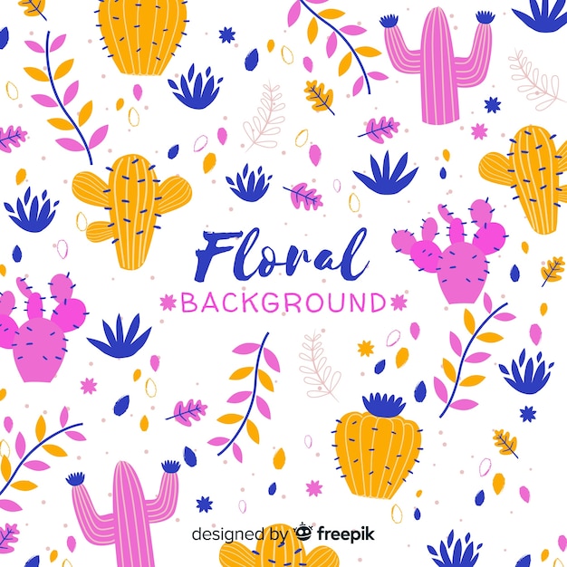 Hand drawn floral background