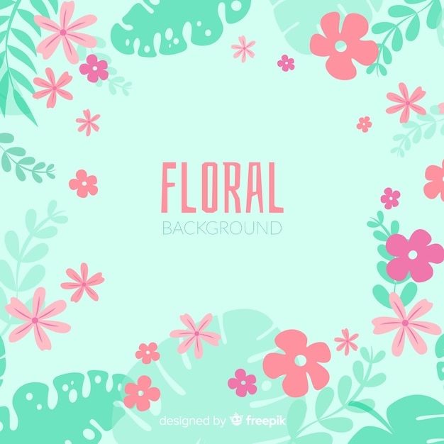 Hand drawn floral background