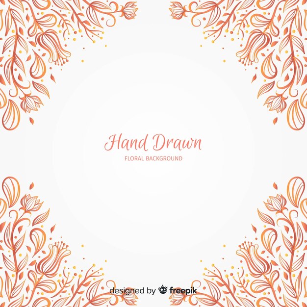 Hand drawn floral background