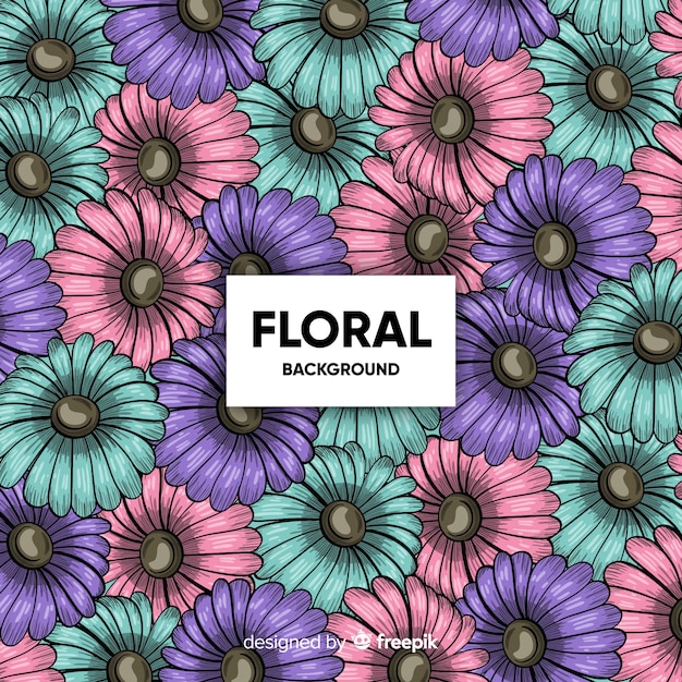 Free Vector hand drawn floral background