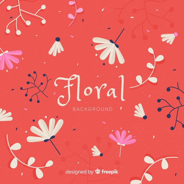 Hand drawn floral background