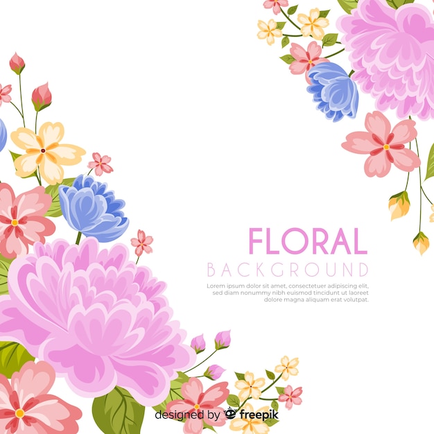 Hand drawn floral background