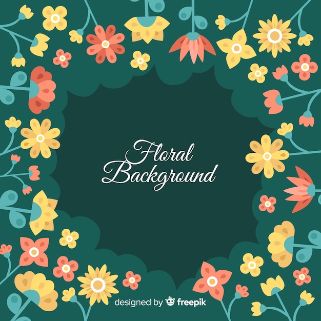 Hand drawn floral background