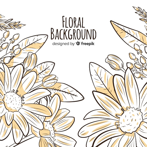 Hand drawn floral background