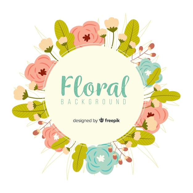 Hand drawn floral background