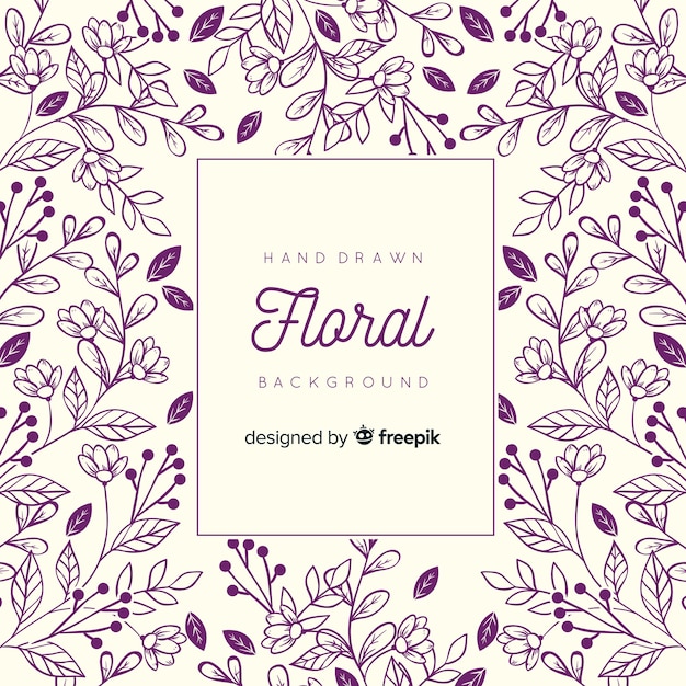 Free vector hand drawn floral background