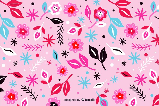 Hand drawn floral background