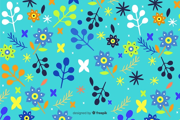 Hand drawn floral background