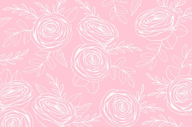 Hand drawn floral background